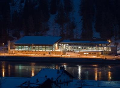 Night view of the sports centre
