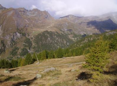 The valley leading to the Bettaforca pass