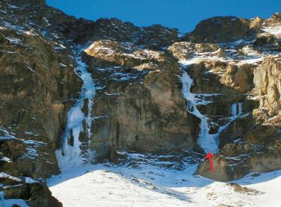 Cascata di destra dell'Alpe Cortoz - Ayas