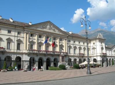 The Town Hall and Chanoux square