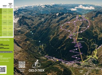 Mappa ciclo-trek La Thuile 2023