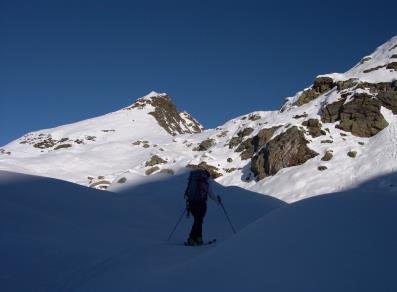 Ski mountaineering at Col Gragliasca