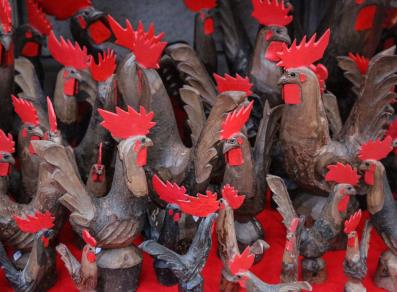 Wooden roosters