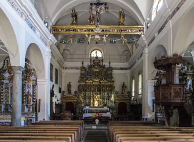 the interior of the church