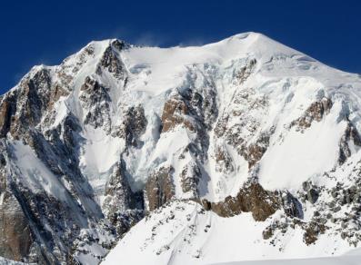 Der Mont Blanc, von der Punta Helbronner aus betrachtet