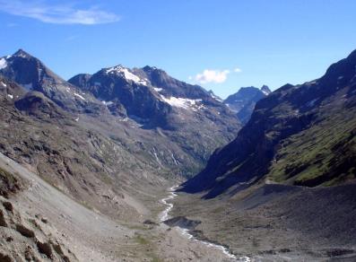 Vista verso valle dal Rifugio Aosta - Bionaz