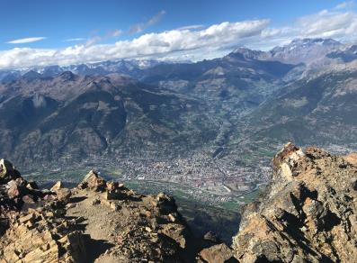 Aosta dalla Becca di Nona
