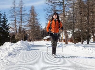 percorso pedonale su neve - Val Ferret