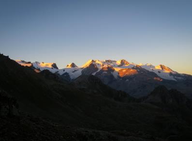 Monte Rosa at sunset
