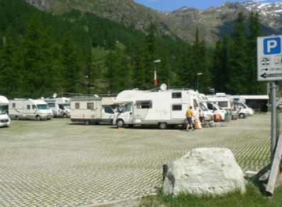 aire camping-cars Tschaval - Gressoney