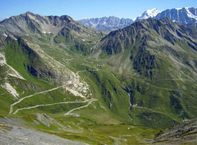 Road to the Great St. Bernard Pass - Panoramic view